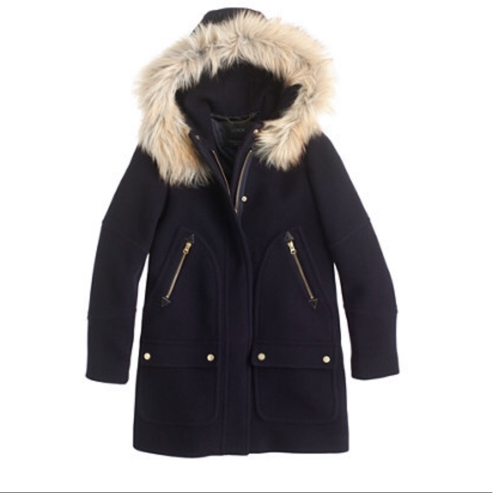 J. Crew Chateau Parka in Navy Blue